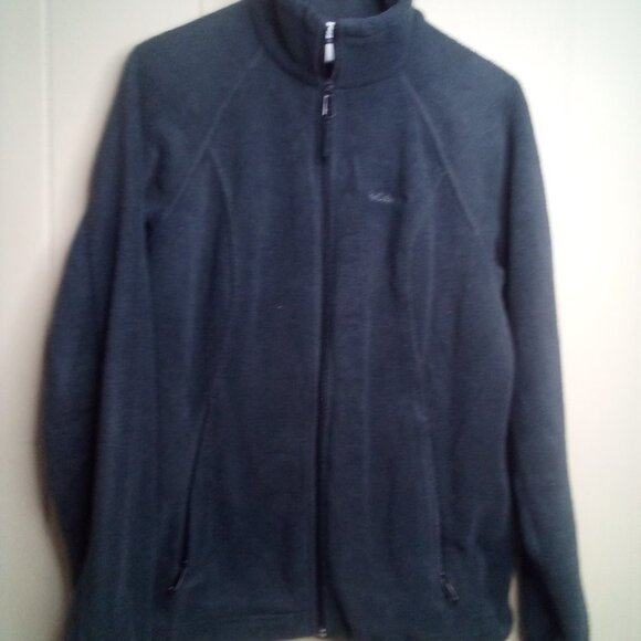 Columbia Fleece Jacket M Full Zip Pockets Dark Gray - Picture 8 of 13